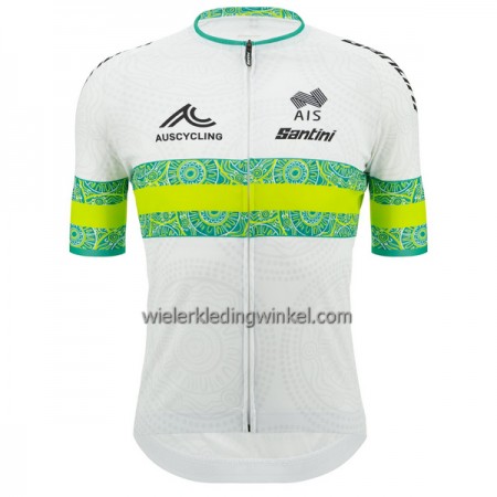 Wielershirt 2023 Australië Nationaal Team Groen Wit